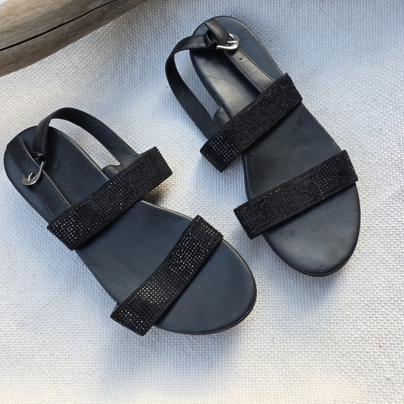 Fit flop Glitzy black sandals Lottie Back Strap Wedge - Picture 6 of 6